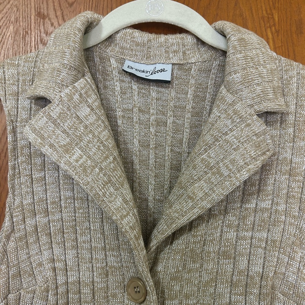 Long Button Up Vest With Buttons - image 3